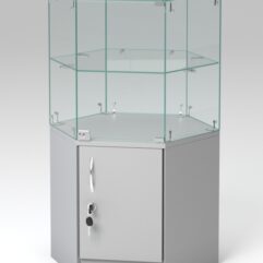 Прилавок РОМБ №1а (дверка в накопителе), Серый