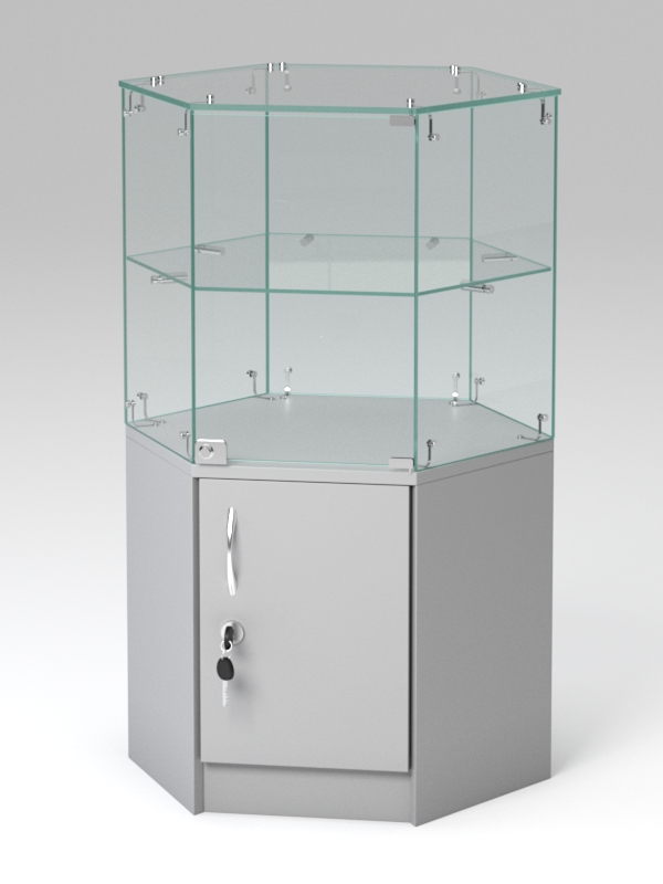 Прилавок РОМБ №1а (дверка в накопителе), Серый