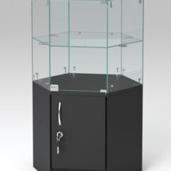 Прилавок РОМБ №1а (дверка в накопителе), Черный