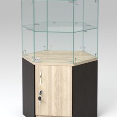 Прилавок РОМБ №1а (дверка в накопителе), Дуб Венге и Дуб Сонома