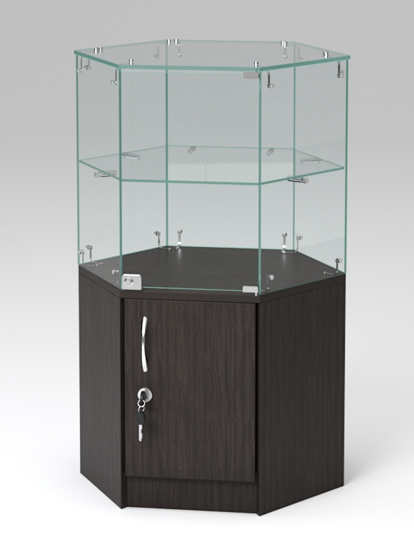 Прилавок РОМБ №1б (дверка в накопителе), Дуб Венге