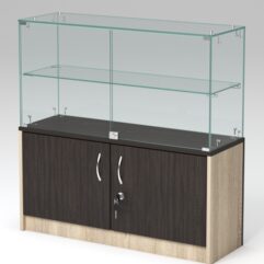 Прилавок РОМБ №4а, Дуб Венге и Дуб Сонома