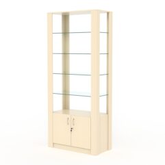 Витрина МОДЕРН №1 (без дверок, открытая по периметру), Крем Вайс