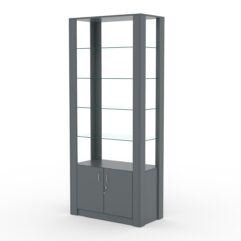 Витрина МОДЕРН №1 (без дверок, открытая по периметру), Темно-Серый