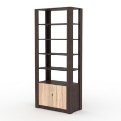 Витрина МОДЕРН №2 (без дверок, открытая по периметру), Дуб Венге и Дуб Сонома