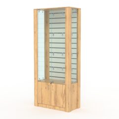 Витрина МОДЕРН №6 (с дверками, задняя стенка - экономпанель), Дуб Золотистый