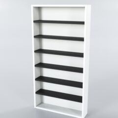 Стеллаж для нейл баров навесной №1, Белый+Черный