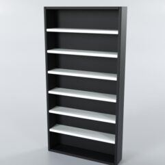 Стеллаж для нейл баров навесной №1, Черный+Белый