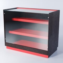 Прилавок РОНА №1, Дуб Венге + Красный