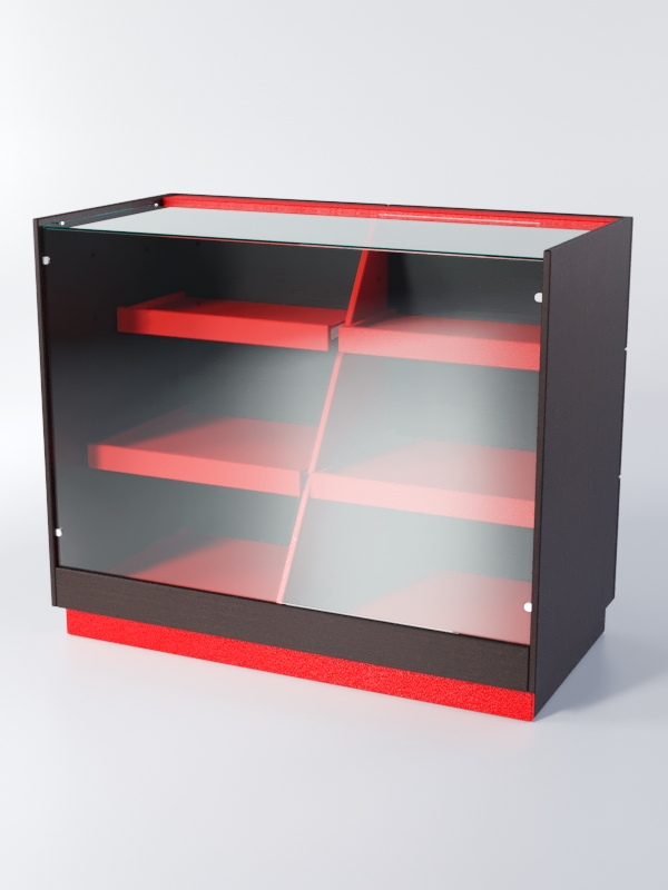 Прилавок РОНА №2, Дуб Венге + Красный