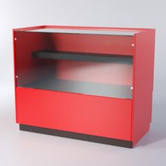 Прилавок РОНА №4А, Красный + Дуб Венге