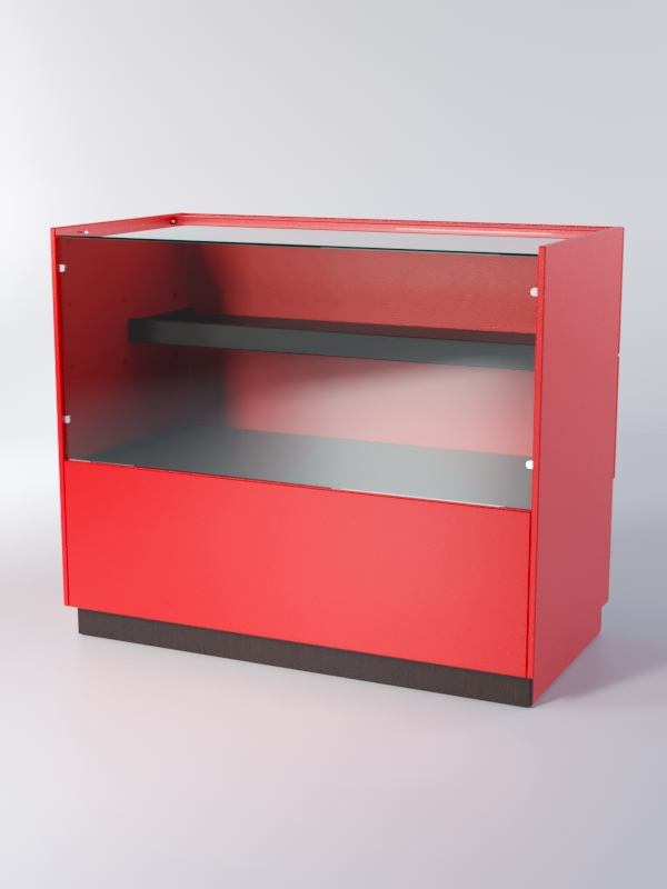 Прилавок РОНА №4А, Красный + Дуб Венге