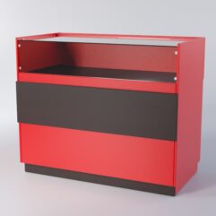 Прилавок РОНА №5А, Красный+Дуб Венге