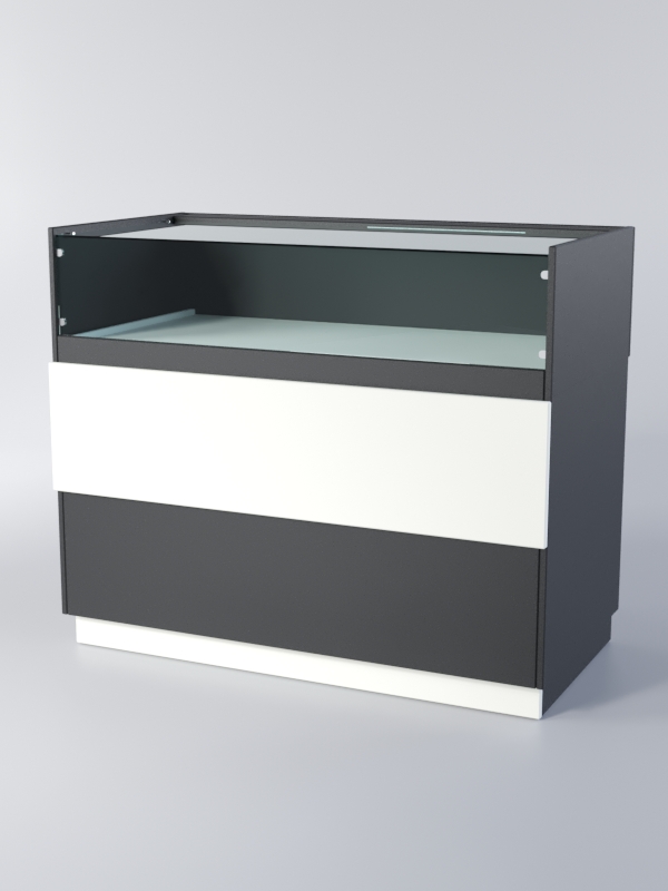 Прилавок РОНА №5А, Черный+Белый