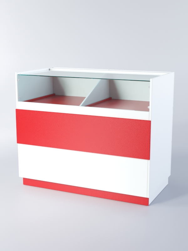 Прилавок РОНА №6, Белый + красный