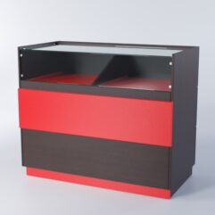 Прилавок РОНА №6, Дуб Венге + Красный