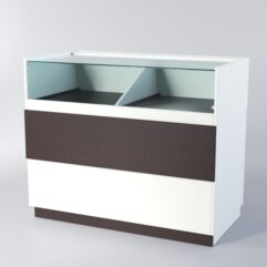 Прилавок РОНА №6А, Белый+Дуб Венге