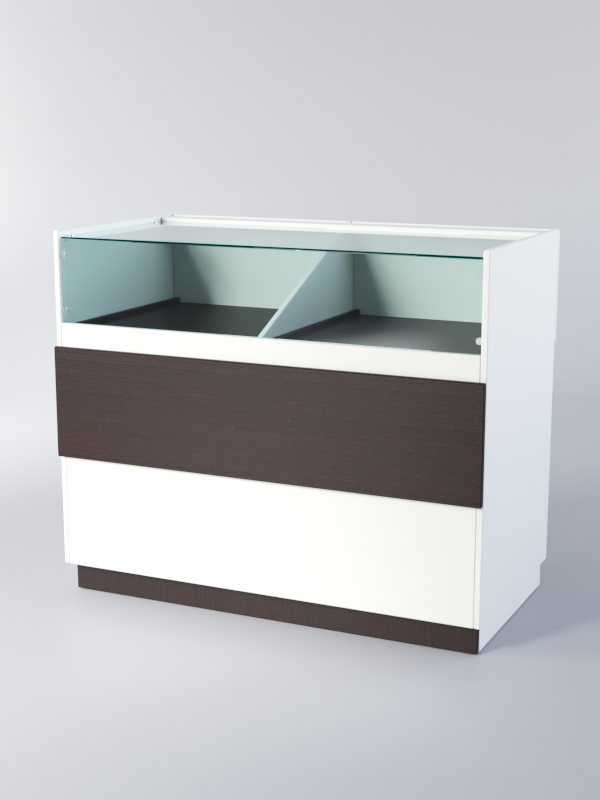 Прилавок РОНА №6А, Белый+Дуб Венге