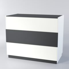 Прилавок РОНА №7-1, Белый+Черный