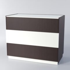 Прилавок РОНА №7-1, Дуб Венге + Белый