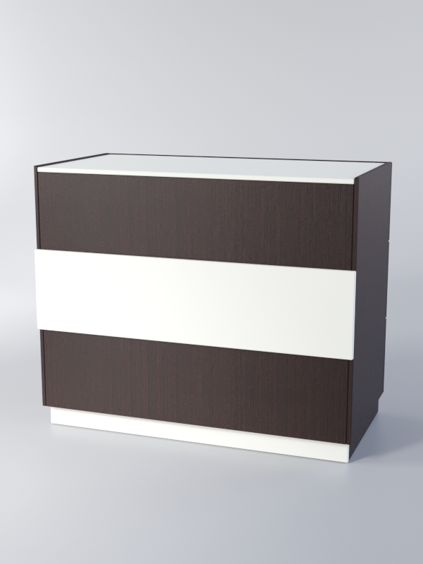 Прилавок РОНА №7-1, Дуб Венге + Белый