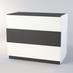 Прилавок РОНА №7-3, Белый+Черный