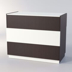 Прилавок РОНА №7-3, Дуб Венге + Белый