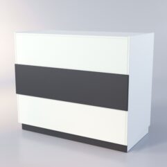 Прилавок РОНА №7-4, Белый+Черный