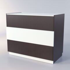 Прилавок РОНА №7-4, Дуб Венге + Белый