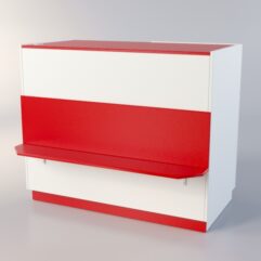 Прилавок РОНА №8-1, Белый + красный
