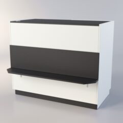 Прилавок РОНА №8-1, Белый+Черный