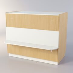 Прилавок РОНА №8-1, Белый + Дуб Сонома