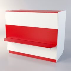 Прилавок РОНА №8-2, Белый + красный