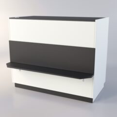 Прилавок РОНА №8-2, Белый+Черный