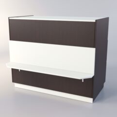 Прилавок РОНА №8-2, Дуб Венге + Белый