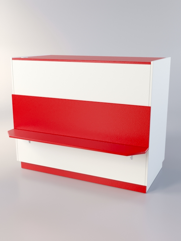 Прилавок РОНА №8-3, Белый + красный