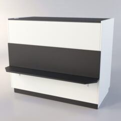 Прилавок РОНА №8-3, Белый+Черный