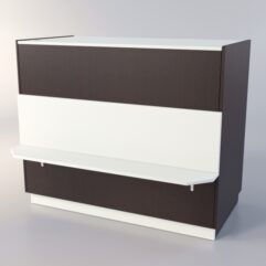 Прилавок РОНА №8-3, Дуб Венге + Белый