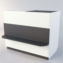 Прилавок РОНА №9-1, Белый+Черный