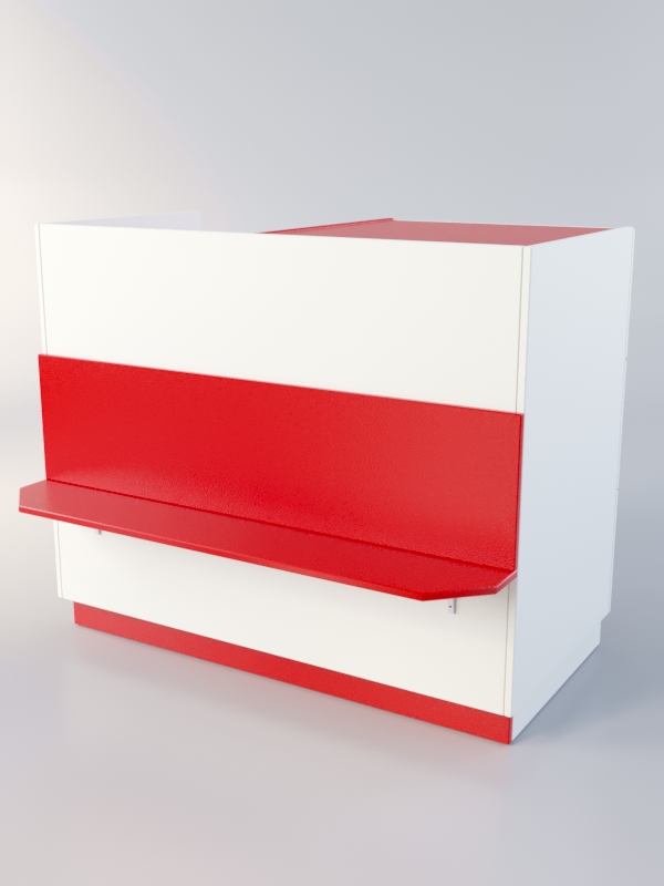 Прилавок РОНА №9-1, Белый + красный