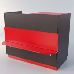 Прилавок РОНА №9-1, Дуб Венге + Красный