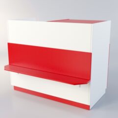 Прилавок РОНА №9-2, Белый + красный