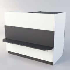 Прилавок РОНА №9-2, Белый+Черный