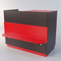 Прилавок РОНА №9-2, Дуб Венге + Красный