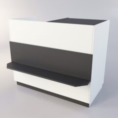 Прилавок РОНА №9-3, Белый+Черный