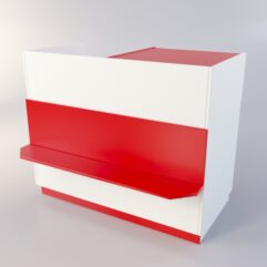 Прилавок РОНА №9-4, Белый + красный