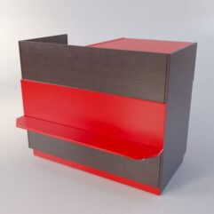 Прилавок РОНА №9-4, Дуб Венге + Красный