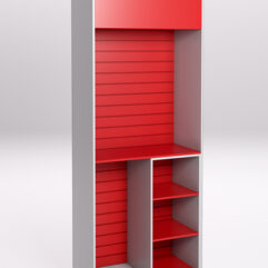 Стеллаж футбольный №1, Серый и красный