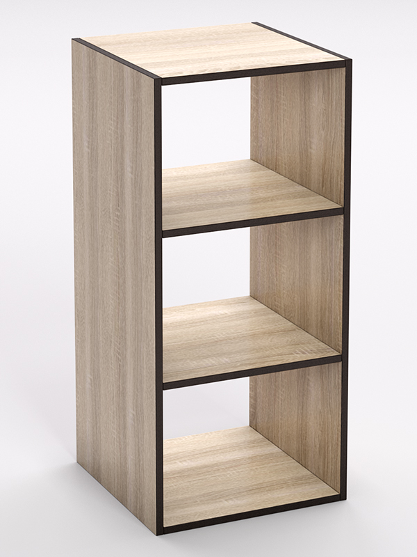 Вставка в стеллаж ФС №1, Дуб Сонома, кромка Дуб Венге