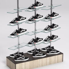 Стойка JOK под обувь №3, Дуб Сонома, кромка Дуб Венге